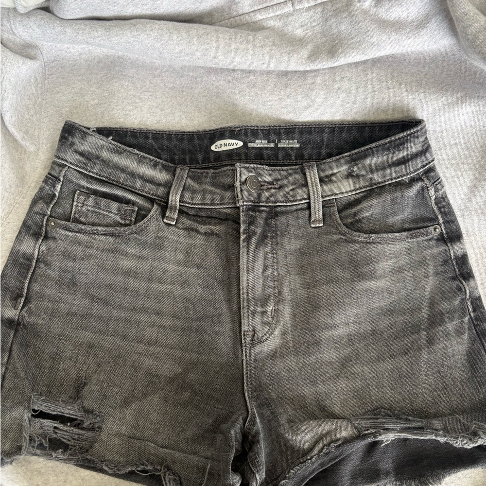 Old Navy Washed Black Denim Shorts